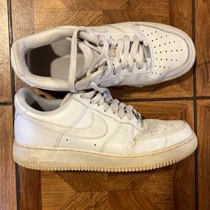 Mens All White Nike Air Force Ones Low